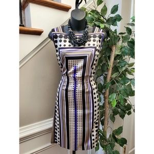 Maggy London Women's Polyester Square Neck Sleeveless Knee Length Dress …